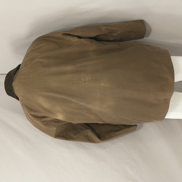 Barbour Wax Cotton Beaufort Jacket Tartan Lined 54" Chest 33" Long Jacket  ApxXL - Picture 6 of 16